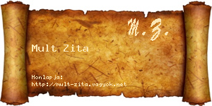 Mult Zita névjegykártya